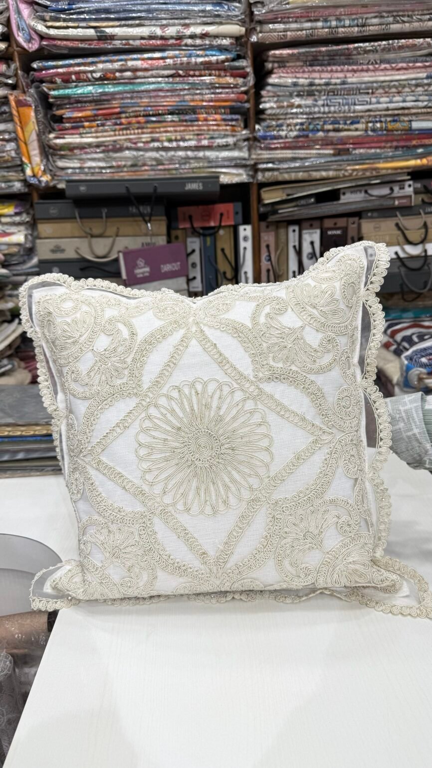 Embroidery darbari cushion cover size 16 to 18 inch fillers u can use