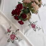 Elegant Embroidered Floral Tablecloth Elegant Embroidered Floral Tablecloth