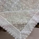 Ornate White Table Cover for Formal Dining Ornate White Table Cover for Formal Dining