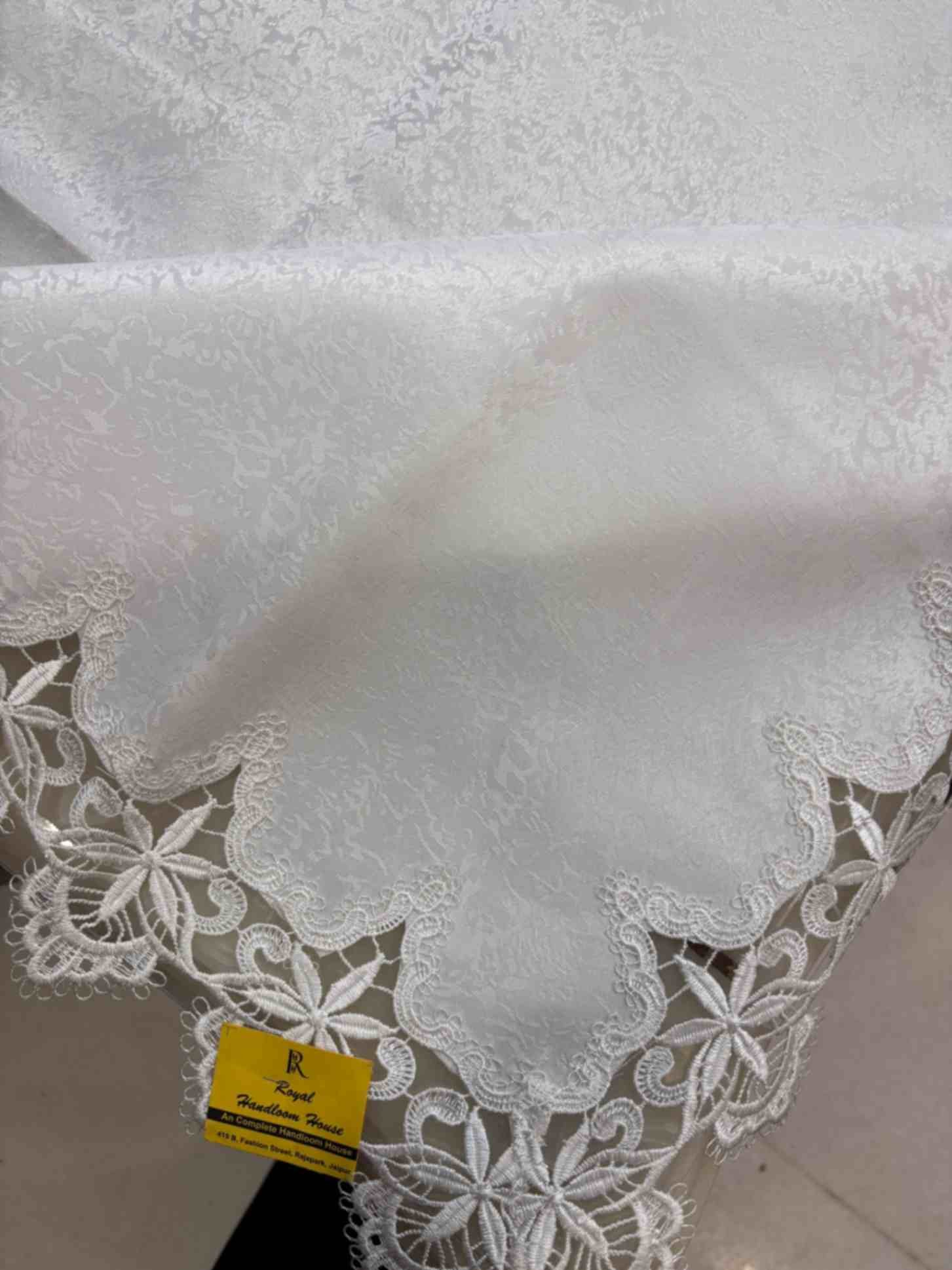 White Lace Border Table Cover White Lace Border Table Cover