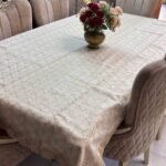 Sequin Embroidered Table Cover with Lace Sequin Embroidered Table Cover with Lace