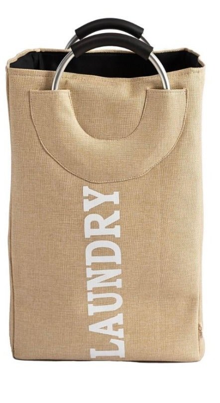 ROYAL HANDLOOM HOUSE Miles Beige color Laundry Basket.