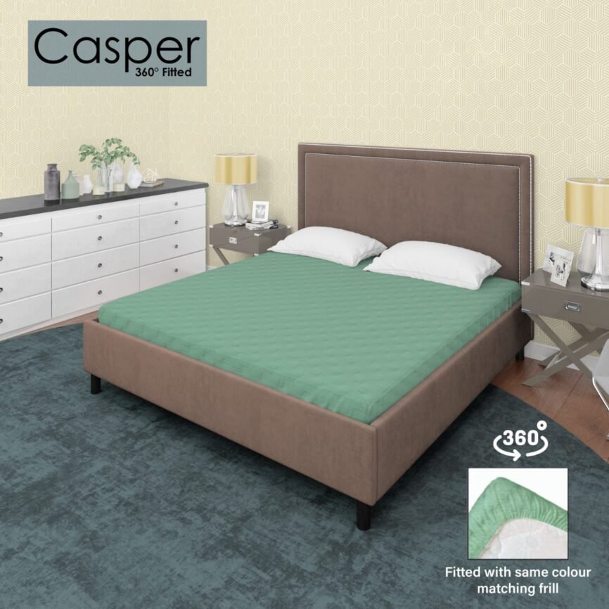 Casper All-New Fitted Mattress Protector with 360° Elastic & Matching Frill