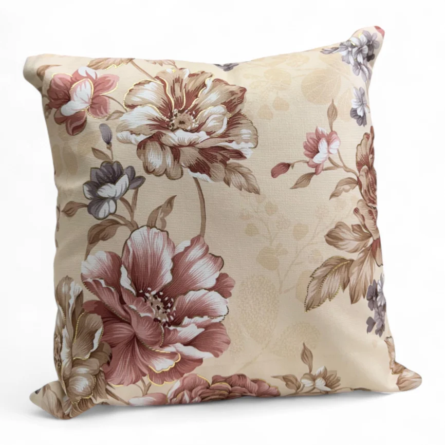 Elegant Blooms Floral Print Cushion Cover Set - 16x16" (Set of 5)