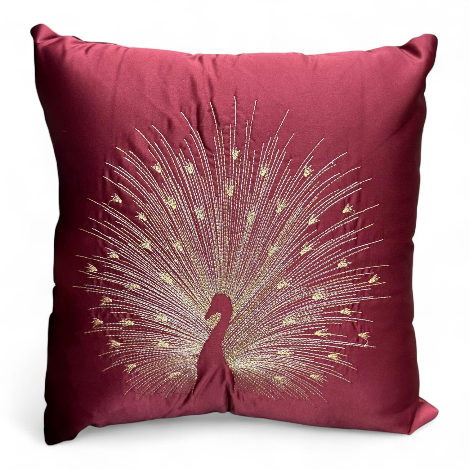 embroidered-peacock-cushion-cover-red