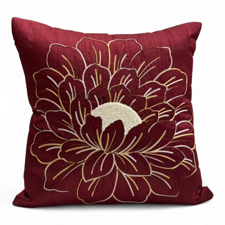 Luxe Floral Cushion Cover Set - 16x16" (Set of 5)