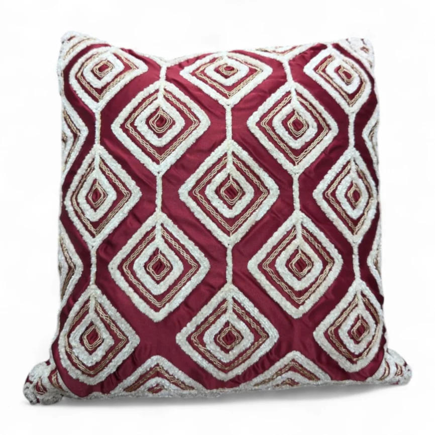 embroidered-geometric-cushion-cover-red