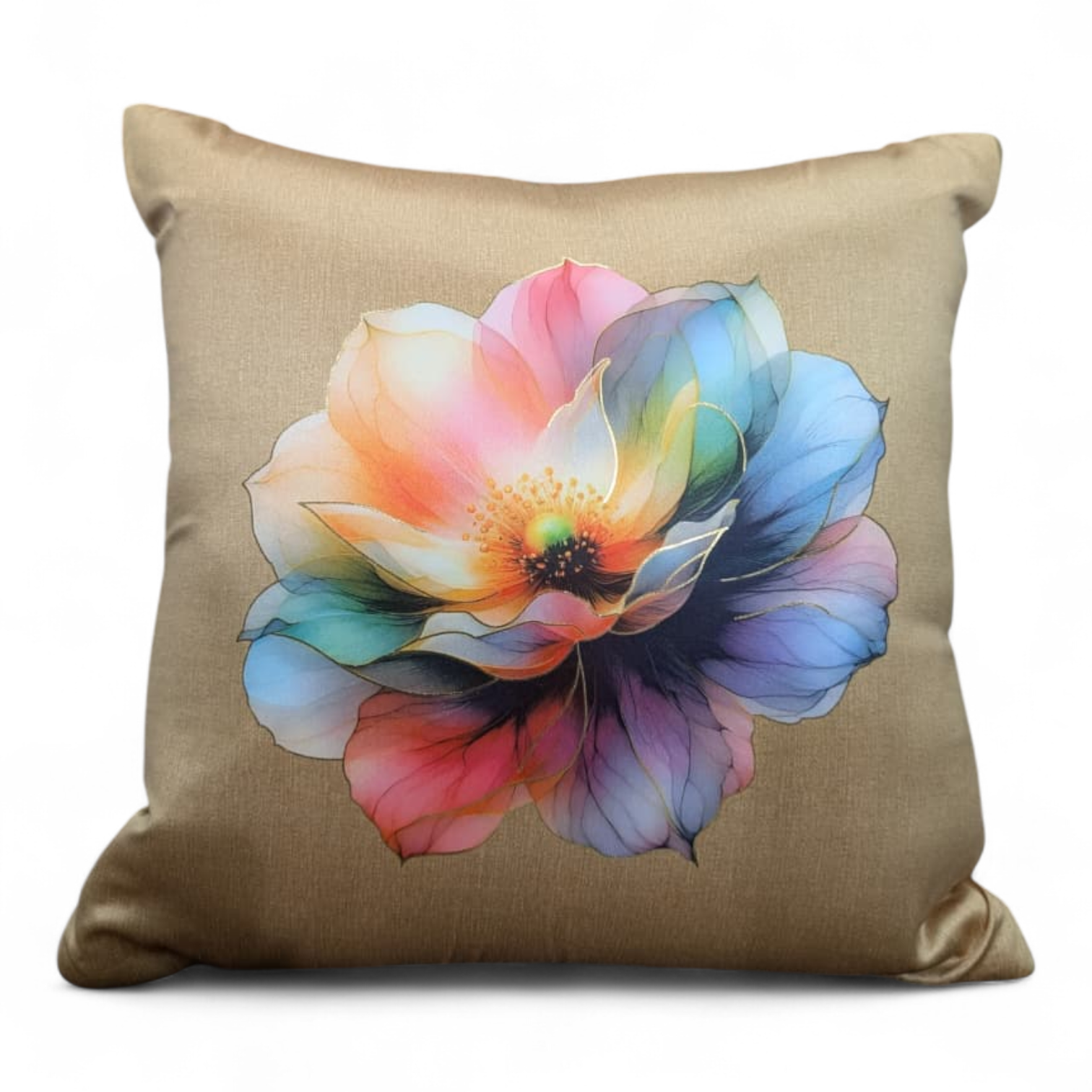 watercolor-floral-cushion-cover-gold watercolor-floral-cushion-cover-gold