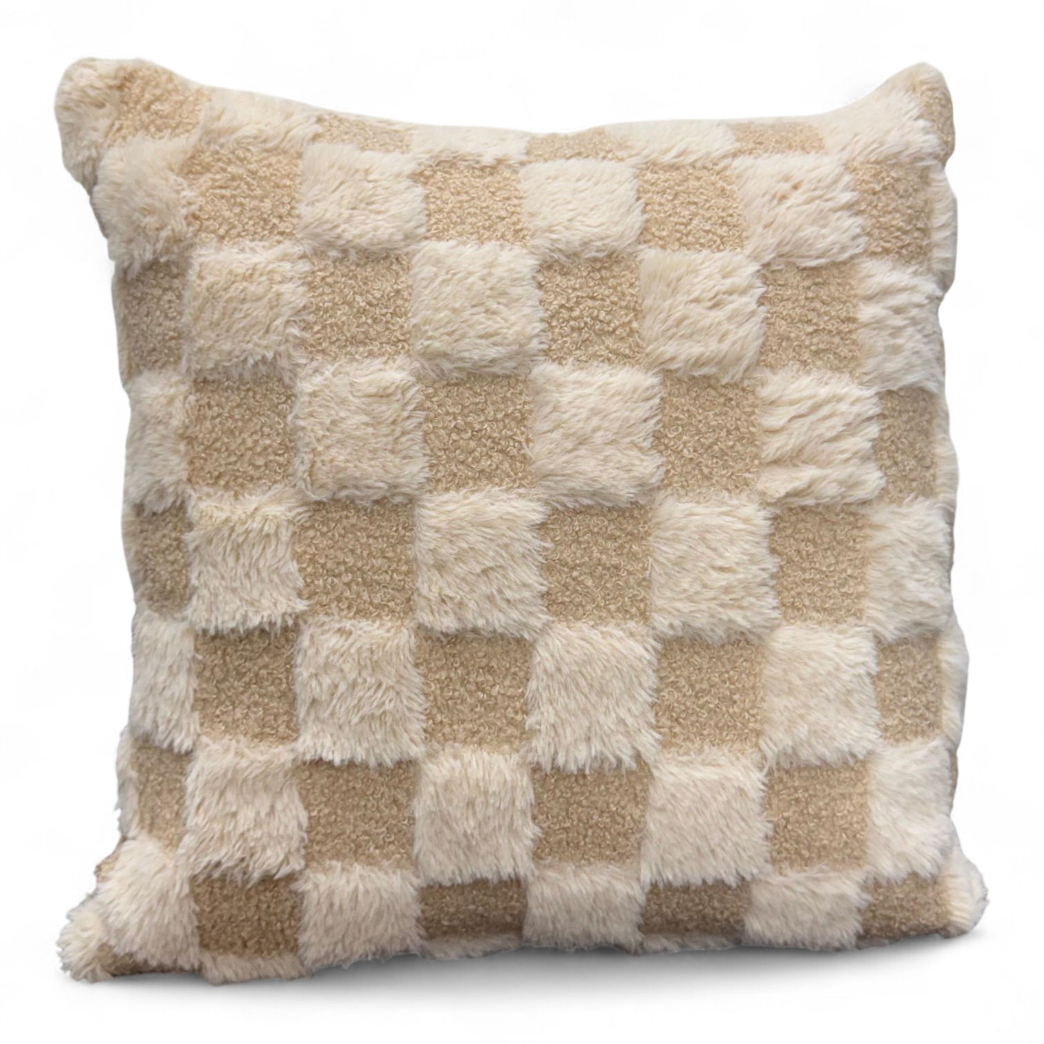 checkerboard-plush-cushion-cover-beige