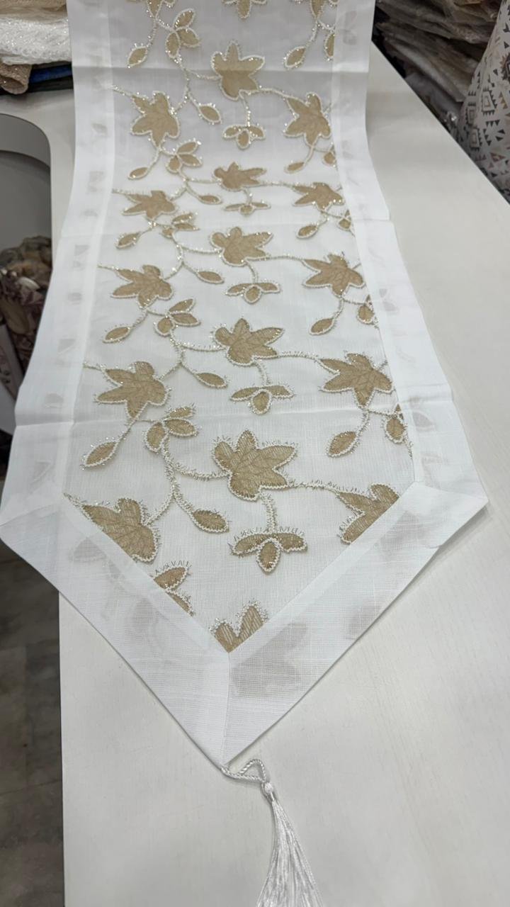 white-gold-sheer-organza-applique-table-runner-1