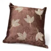 embroidered-leaf-velvet-cushion-cover-brown embroidered-leaf-velvet-cushion-cover-brown