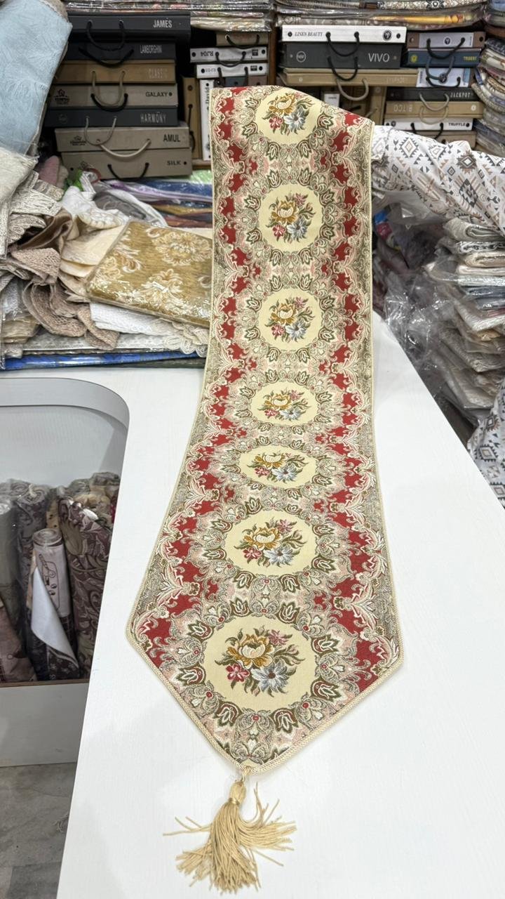 red-cream-floral-medallion-jacquard-table-runner-1