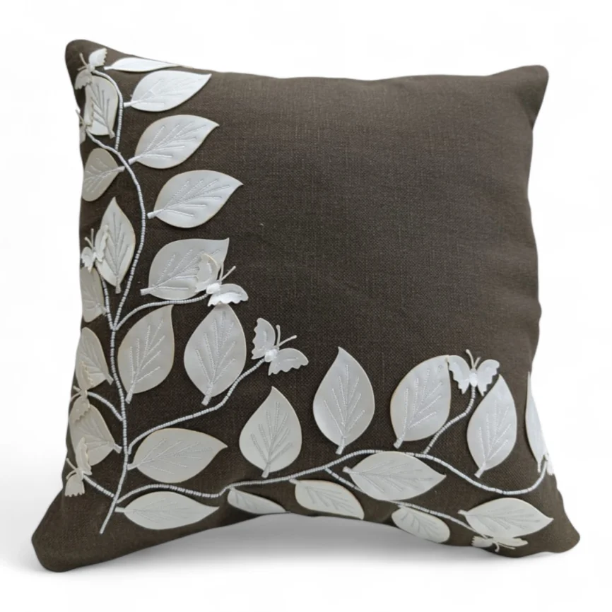 3d-leaf-applique-cushion-cover-brown