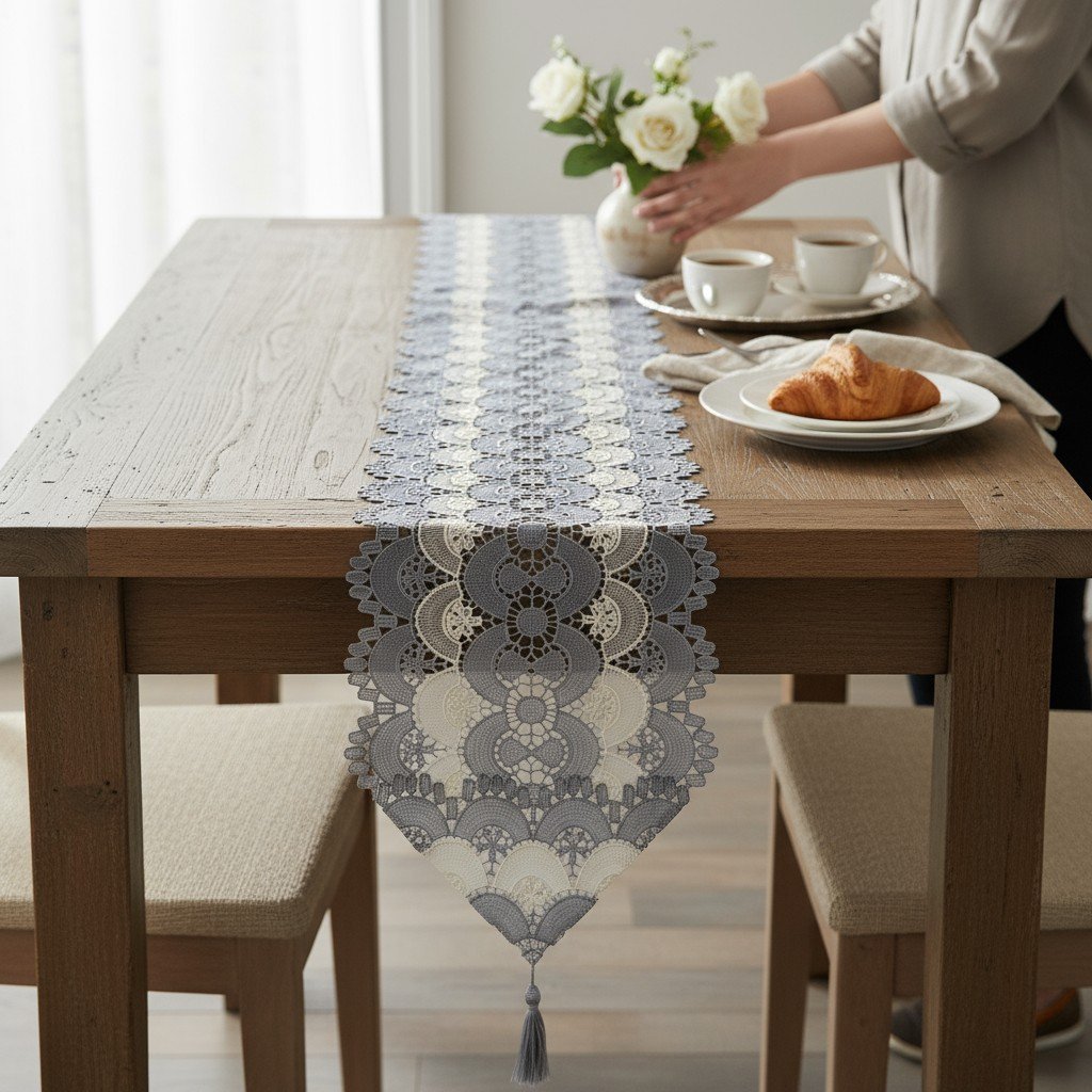 grey-cream-geometric-lace-table-runner grey-cream-geometric-lace-table-runner