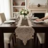 luxury-brown-velvet-embellished-lace-table-runner luxury-brown-velvet-embellished-lace-table-runner
