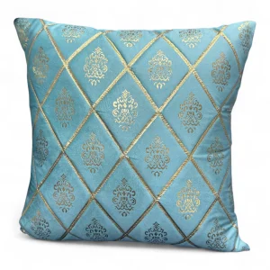 gold-damask-quilted-cushion-cover-light-blue